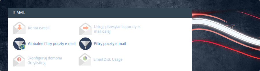 Filtry poczty przychodzącej