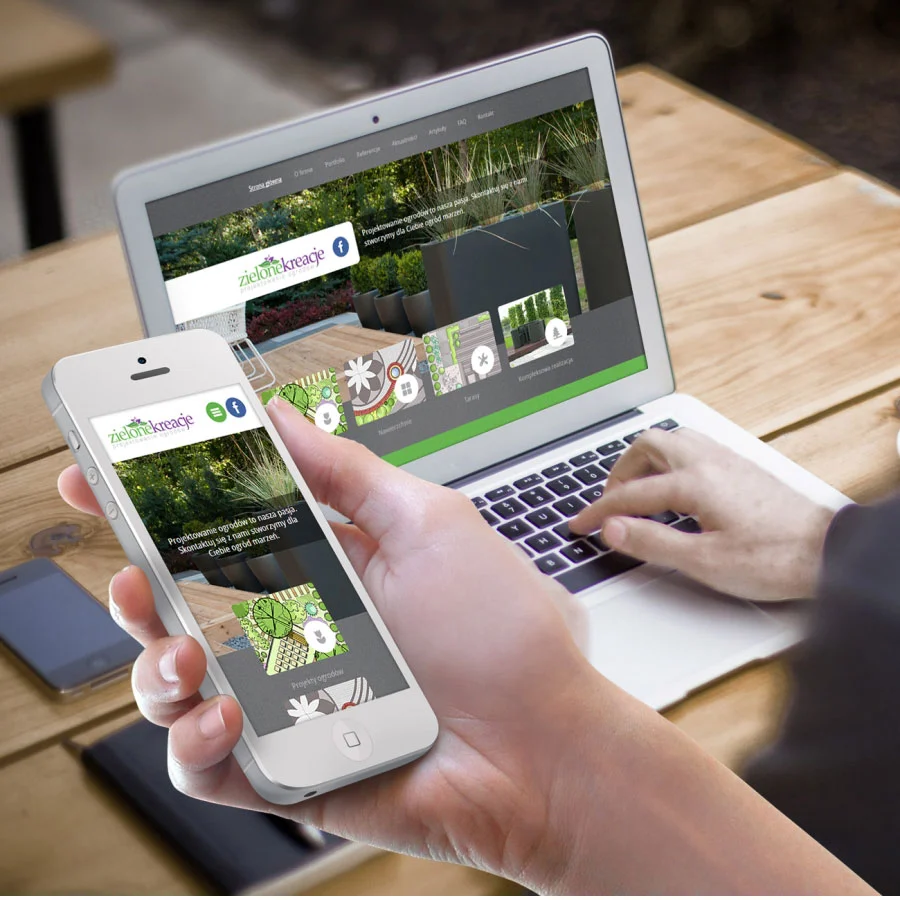 Projekt i wdrożenie responsywnej strony WWW firmy z branży ogrodniczej.