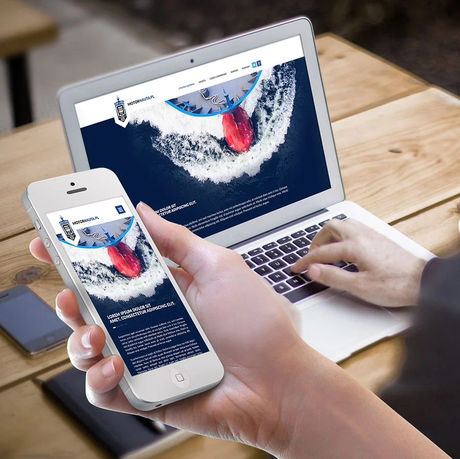 Projekt i wdrożenie responsywnej strony WWW firmy z branży morskiej.
