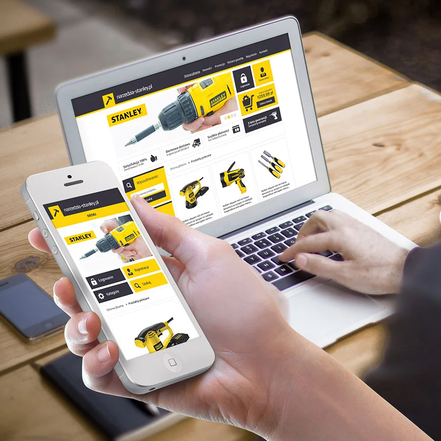 Projekt i wdrożenie responsywnego sklepu internetowego z narzędziami.