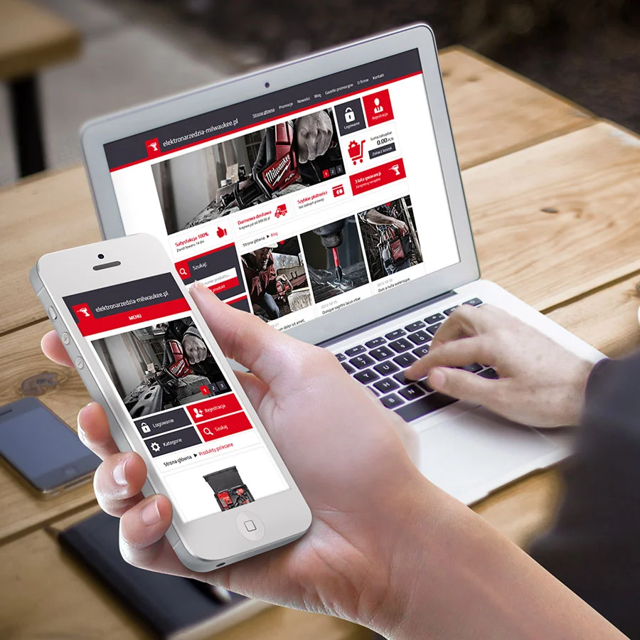 Projekt i wdrożenie responsywnego sklepu internetowego z narzędziami.