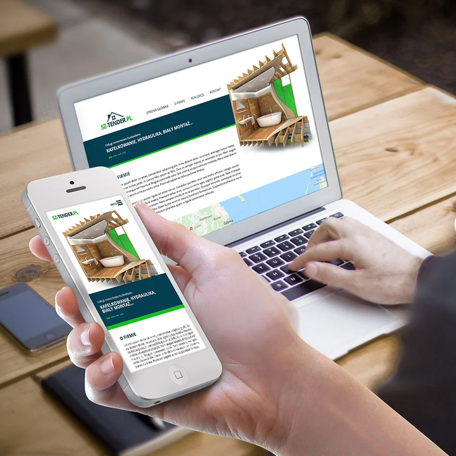 Projekt i wdrożenie strony WWW firmy z branży budowlano-remontowej.