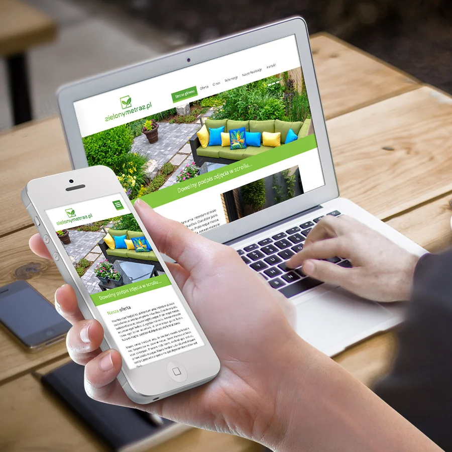 Projekt i wdrożenie strony internetowej firmy projektującej ogrody.