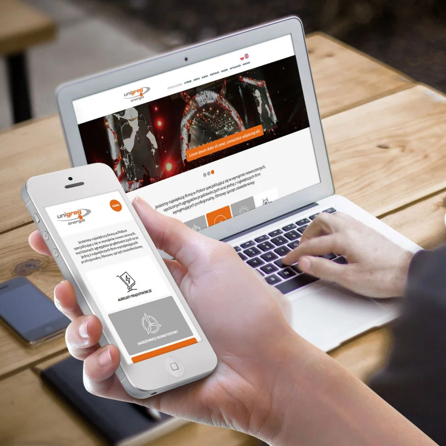 Projekt i wdrożenie strony WWW firmy z branży energetycznej.