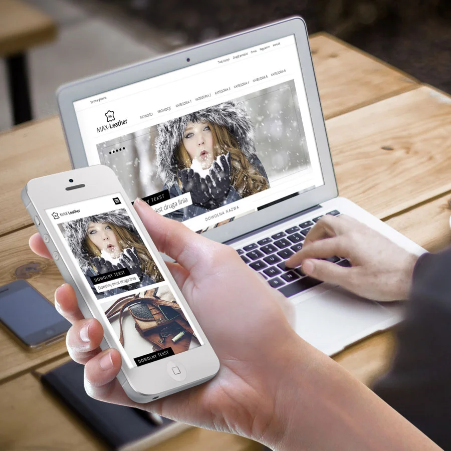 Projekt i wdrożenie responsywnego sklepu internetowego z galanterią.